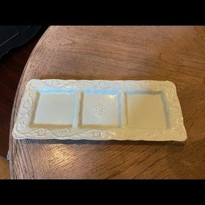 17x7" 3 part serving tray
